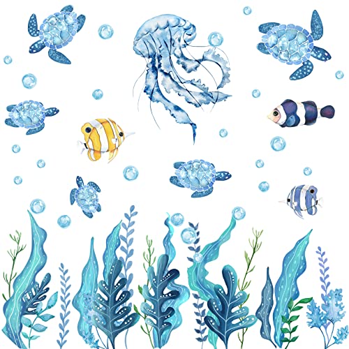 HPNIUB Bunt Badezimmer Wandtattoo,Wandtattoo Meers, Wandsticker Kinderzimmer,Cartoon Fisch Wandsticker,Unterwasserwelt Tiere Wandaufkleber für Jungen Schlafzimmer Babyzimmer Blau Deko HPNIUB Bunt Badezimmer Wandtattoo,Wandtattoo Meers, Wandsticker Kinderzimmer,Cartoon Fisch Wandsticker,Unterwasserwelt Tiere Wandaufkleber für Jungen Schlafzimmer Babyzimmer Blau Deko von HPNIUB
