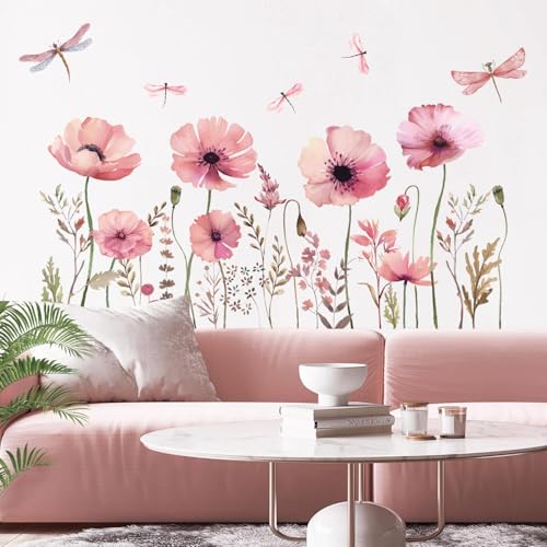 HPNIUB Wandaufkleber mit rosa Blumen HPNIUB Wandaufkleber mit rosa Blumen von HPNIUB