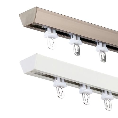 Robuste Deckenvorhangschiene Für Büro, Wohnzimmer Und Schlafzimmer, Weiß, 5,2 M Länge,Champagne-5.2m(4 * 1.3m) von HPTHLY