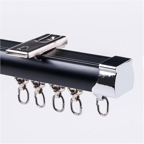 Robuste Vorhangschiene Zur Decken-/Wandmontage, 6 M, Für Raumteiler, Sichtschutz, Schwarz, Ideal Für Wohnzimmer Und Schlafzimmer,Black-ceiling-360cm(3 * 120cm) von HPTHLY