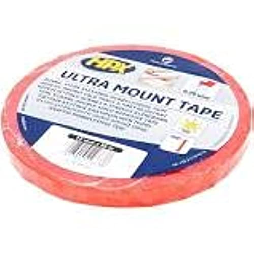 HPX UM1250 Ultra Mount doppelseitiges Klebeband, transparent, 12 mm x 50 m von HPX