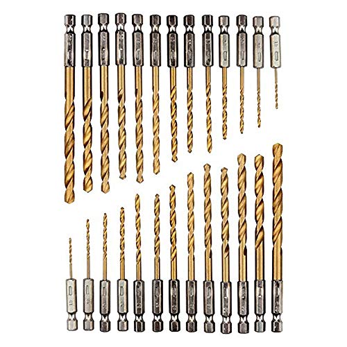 26 teiliges Titan Bohrerset, Sechskantschaft Schnellbohrkronen, 1,5-6,5 mm Schnellarbeitsstahl, Titan-beschichteter HSS Bohrersatz, Schnellwechsel, 1/4 "Sechskantschaft 26 teiliges Titan Bohrerset, Sechskantschaft Schnellbohrkronen, 1,5-6,5 mm Schnellarbeitsstahl, Titan-beschichteter HSS Bohrersatz, Schnellwechsel, 1/4 "Sechskantschaft von HPiano