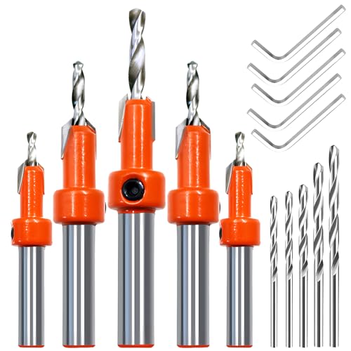 HPiano 10 tlg.Senkbohrer Holz,Bohrer mit Senker,Senker Bohrer Set für Holzbearbeitung,8mm Holzbohrer mit Senker,Bohrer Senker mit Sechskantschlüssel,Senkbohrer Set für Holzbearbeitung Holzbohrungen HPiano 10 tlg.Senkbohrer Holz,Bohrer mit Senker,Senker Bohrer Set für Holzbearbeitung,8mm Holzbohrer mit Senker,Bohrer Senker mit Sechskantschlüssel,Senkbohrer Set für Holzbearbeitung Holzbohrungen von HPiano