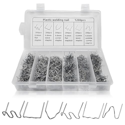 Heiße Heftklammern,HPiano 3000 Stück Schweißstäbe Klammern Mit Box 0,8mm/0,6mm Wellenform Plastic Welding,Heiße Heftklammern,Schweiß-Zubehör,Stoßstangen-Reparatur set,für Autostoßstange Rissreparatur Heiße Heftklammern,HPiano 3000 Stück Schweißstäbe Klammern Mit Box 0,8mm/0,6mm Wellenform Plastic Welding,Heiße Heftklammern,Schweiß-Zubehör,Stoßstangen-Reparatur set,für Autostoßstange Rissreparatur von HPiano