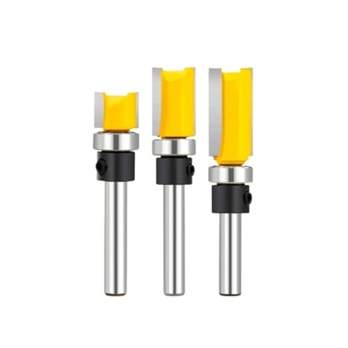 HQABCUTR 3 stücke Bit 1/4 "Schaft Wolframkarbid Doppelflöte Router Bits Fräser for Holz Holzbearbeitung Werkzeug von HQABCUTR