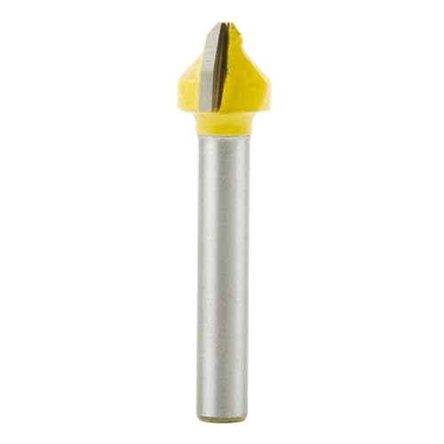 HQABCUTR 6mm Schaft Router Bit 90 Grad V-förmigen Flache Kopf Fase Hartmetall Gravur Fräser von HQABCUTR