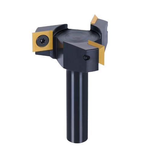 HQMaster Insert Spoilboard Surfacing Router Bit 1/4 Inch Shank, 5.1 cm Cutting Dia, TiN Coated CNC Router Bits Slab Flattening Router Bit for Spoilboard Hobeling, Woodworking HQMaster Insert Spoilboard Surfacing Router Bit 1/4 Inch Shank, 5.1 cm Cutting Dia, TiN Coated CNC Router Bits Slab Flattening Router Bit for Spoilboard Hobeling, Woodworking von HQMaster