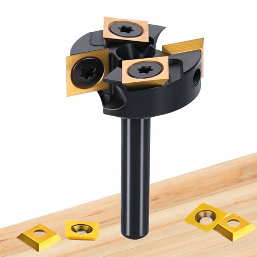 HQMaster Insert Spoilboard Surfacing Router Bit 1/4 Inch Shank CNC Router Bits TiN Coated Slab Flattening Router Bit for Spoilboard Hobeling, Woodworking HQMaster Insert Spoilboard Surfacing Router Bit 1/4 Inch Shank CNC Router Bits TiN Coated Slab Flattening Router Bit for Spoilboard Hobeling, Woodworking von HQMaster