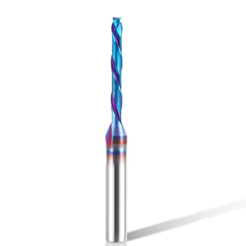 HQMaster Spiralfräser Bit Up & Down Cut 1/4 Zoll Schaft Vollhartmetall CNC Router Bit mit Nano Blue Beschichtung CNC Bits Schaftfräser für Holzarbeiten Einsteckschlitz Trim HQMaster Spiralfräser Bit Up & Down Cut 1/4 Zoll Schaft Vollhartmetall CNC Router Bit mit Nano Blue Beschichtung CNC Bits Schaftfräser für Holzarbeiten Einsteckschlitz Trim von HQMaster