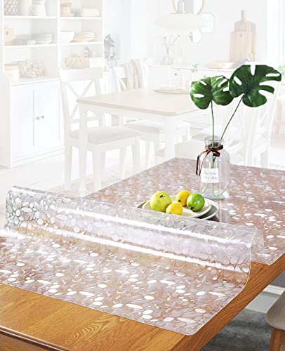HQYG Transparente Tischdecke, Kunststoff, wasserdicht, rechteckig, rutschfest, für Esszimmertisch, Küche, Holzmaserung, Couchtisch, 71,1 x 111,8 cm, 1,5 mm dick von HQYG