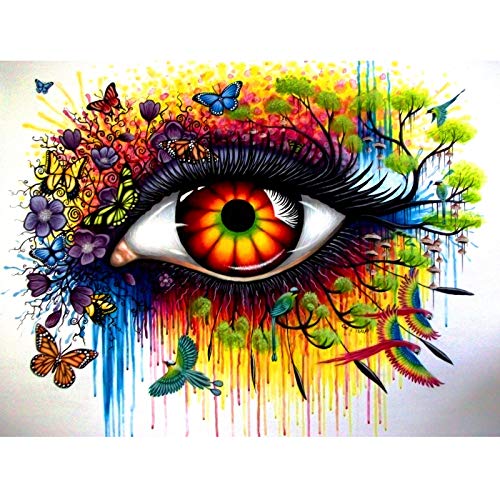 HQdeal Diamond Painting DIY 5D Diamant-Stickerei, komplettes Set Diamantpuzzle, Diamantperle zum Aufkleben, Diamantmalerei, Strass, Mosaik-Sets für Erwachsene, Anfänger, Wanddekoration zu Hause, 30 x von HQdeal