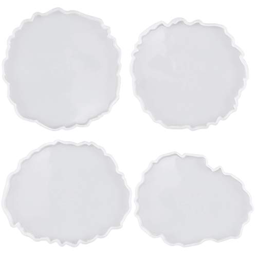 HQdeal Silikonformen Epoxidharz Set 4 Stück Große Resin Silikonform Resin Mold Gießformen,Silikonform Untersetzer, DIY Set Kunstharz Gießen,Resin Art Achat Untersetzer HQdeal Silikonformen Epoxidharz Set 4 Stück Große Resin Silikonform Resin Mold Gießformen,Silikonform Untersetzer, DIY Set Kunstharz Gießen,Resin Art Achat Untersetzer von HQdeal