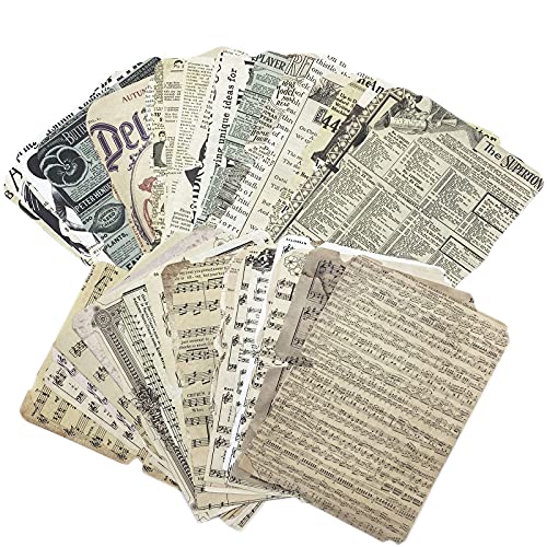 52 Stück Scrapbooking Papier Deko Vintage Journaling Scrapbooking Zubehör Craft Kits Junk Journal Seiten Retro Craft Papier dekorativ für Album Tagebuch Scrapbook DIY, Stil A von HRASY