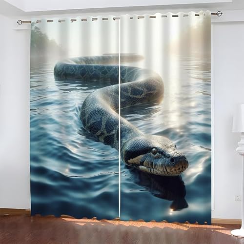 Gardinen Blickdicht Schlange Verdunklungsvorhänge Schallschutz Vorhang Wohnzimmer füR Wohnkultur Schlafzimmer VorhäNge B 140 x H 245 cm 2er Set Gardinen Blickdicht Schlange Verdunklungsvorhänge Schallschutz Vorhang Wohnzimmer füR Wohnkultur Schlafzimmer VorhäNge B 140 x H 245 cm 2er Set von HRBK