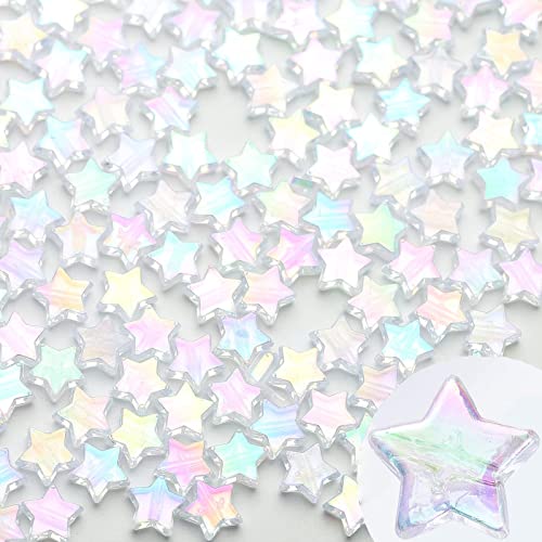 Acryl-Sternperlen,500 Pcs Acrylperlen klare Sterne Sternperlen zum Auffädeln von Mini-bunten Stern-Kunststoffperlen für die Schmuckherstellung DIY-Armbänder Halsketten und Bastelarbeiten von HREDZEO