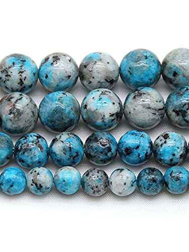 Blau-grau-schwarze Steinperlen rund lose Zwischenperlen 6/8/10 mm 38,1 cm Strang für Schmuckherstellung DIY Perlenkette Armbänder blau 8 mm ca. 46 Perlen Blau-grau-schwarze Steinperlen rund lose Zwischenperlen 6/8/10 mm 38,1 cm Strang für Schmuckherstellung DIY Perlenkette Armbänder blau 8 mm ca. 46 Perlen von HRESA