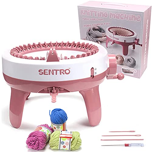 HRFIJIK Strickmaschine 40 Nadeln, Knit Loom Machine Smart Manual Rotating Kit mit Reihenzähler, für Erwachsene Kinder Stricken DIY Spielzeug Socken Hüte Schals (40) von HRFIJIK