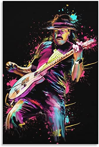 5D Diamant Painting Set FüR Erwachsene Und Kinder Carlos Santana Poster Malerei Leinwand DIY Diamond Painting Kristall Strass Diamant Stickerei GemäLde 11.8"x15.7"(30x40cm) Kein Rahmen von HRTNS