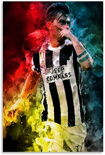 5D Diamant Painting Set FüR Erwachsene Und Kinder Paulo Dybala PopArt Poster Malerei Leinwand DIY Diamond Painting Kristall Strass Diamant Stickerei GemäLde 11.8"x15.7"(30x40cm) Kein Rahmen von HRTNS