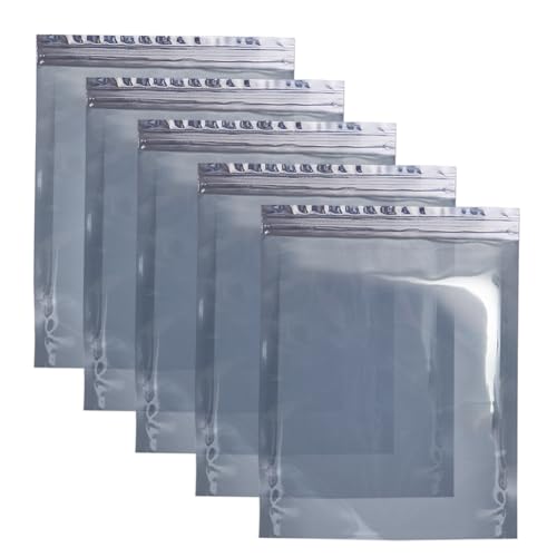 HRX Package 100 Stück Premium Antistatische, wiederverschließbare Beutel, 15x20cm Open Top ESD Taschen Antistatische Taschen für Kunststoff Static Free Bag für Motherboard SSD HDD von HRX Package