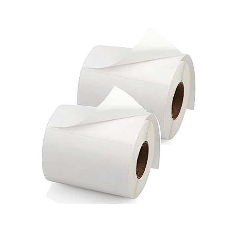 Direct Thermal Etiketten 4 "x 6"Etikettenpapier 250 Etiketten pro Rolle Blank B 100 mm x L 150 mm Versandetiketten 2 Rollen Direct Thermal Etiketten 4 "x 6"Etikettenpapier 250 Etiketten pro Rolle Blank B 100 mm x L 150 mm Versandetiketten 2 Rollen von HRYWGAA