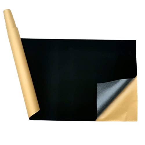 Selbstklebender Samtstoff, selbstklebende Samtstoffrolle, beflockter Stoff für Schmuckboxen, Brillenboxen, große Größe: 45 x 254 cm (schwarz) von HS.DK