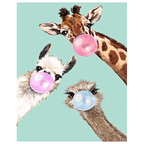 HSAJS 5D Diamond Painting für Erwachsene/Kinder, Diamant Painting Bilder,DIY Malerei Set, Strass-Stickerei,Kreuzstich Kit für Leinwand, Wanddekoration,Aufkleber,Heimdeko,30 x 40 cm (Giraffe) von HSAJS