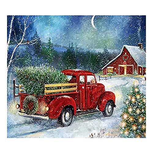 HSAJS Diamond Painting,5D Diamant Painting Bilder Christmas Diamond Painting Erwachsene DIY Cross Stickerei Malerei Kits,für Wohnzimmer Schlafzimmer Büro Wand Dekoration 30 x 40cm von HSAJS