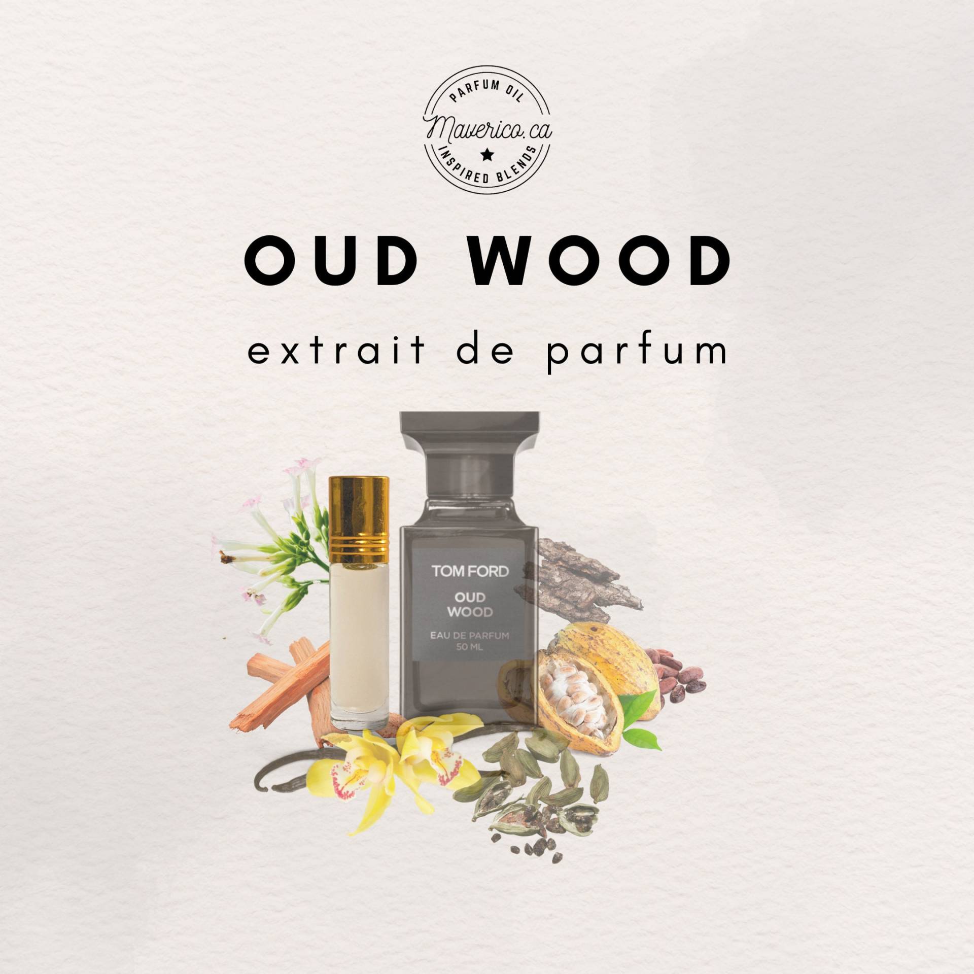 Impression Von Oud Wood Tf Premium Parfumöl - Alkoholfreies Attaröl in Verschiedenen Duftrichtungen | Lang Anhaltendes Unisex-Parfüm von HSAPerfumes