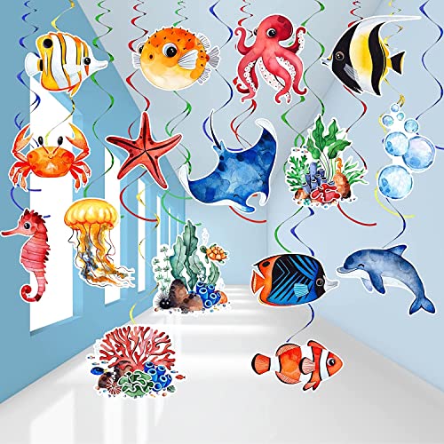 36 Stück Tropische Fisch Hängende Wirbel Decke Dekor Meerestiere Spiral Girlanden Hänge Dekoration Unter Dem Meer Party für Jungen Mädchen Kinder Unterwasserwelt Geburtstag Babyparty Ozean Thema 36 Stück Tropische Fisch Hängende Wirbel Decke Dekor Meerestiere Spiral Girlanden Hänge Dekoration Unter Dem Meer Party für Jungen Mädchen Kinder Unterwasserwelt Geburtstag Babyparty Ozean Thema von HSDSH