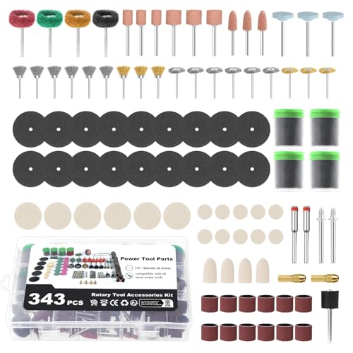 HSEAMALL 343 Stück Multifunktionswerkzeug Zubehör Set für Dremel aufsätze Zubehören Rotationswerkzeug zum Schleifen, Schneiden, Schärfen, Polieren, Reinigen, Gravieren, Schnitten HSEAMALL 343 Stück Multifunktionswerkzeug Zubehör Set für Dremel aufsätze Zubehören Rotationswerkzeug zum Schleifen, Schneiden, Schärfen, Polieren, Reinigen, Gravieren, Schnitten von HSEAMALL