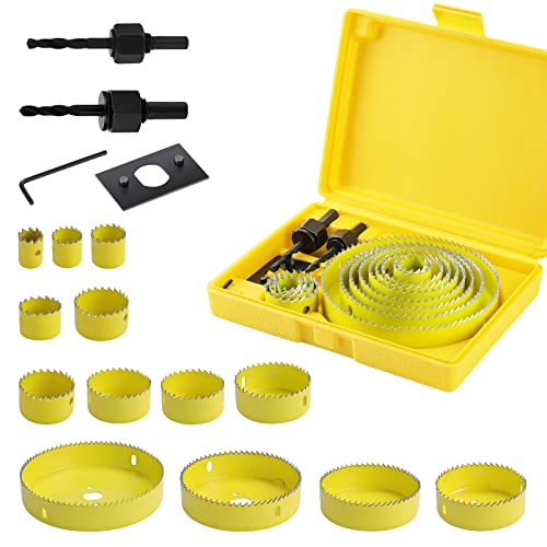 HSEAMALL 17 Stück Lochsägen Set 19mm-127mm Lochkreissäge Lochbohrer set,Lochsäge Holz Metall Dosenbohrer Hole Saw Set Karbonstahl-Downlights Bohrkrone HSEAMALL 17 Stück Lochsägen Set 19mm-127mm Lochkreissäge Lochbohrer set,Lochsäge Holz Metall Dosenbohrer Hole Saw Set Karbonstahl-Downlights Bohrkrone von HSEAMALL