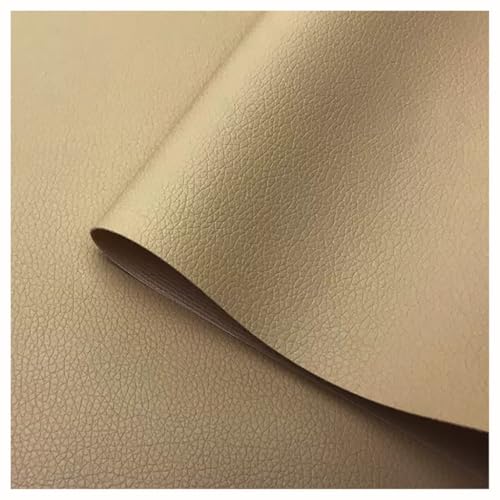HSIRYAOHD Polsterstoff, Kunstleder, hochwertiges weiches Material, Vinyl-Stoff, Polsterung, Nähen, Sofa, Handtasche, Autositz, Haare, Farbe: Schwarz 2, Größe: 1,6 x 1 m (Khaki, 1,6 x 4 m) von HSIRYAOHD
