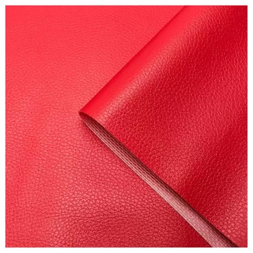 HSIRYAOHD Polsterstoff, Kunstleder, hochwertiges weiches Material, Vinyl-Stoff, Polsterung, Nähen, Sofa, Handtasche, Autositz, Haare, Farbe: Schwarz 2, Größe: 1,6 x 1 m (Rot, 1,6 x 8 m) von HSIRYAOHD