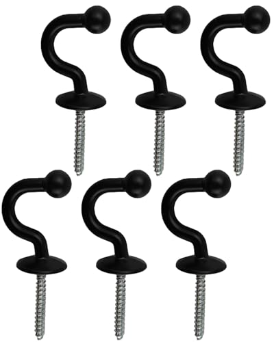 HSIXHAF 6 Stück Raffhalter für vorhänge, Vorhang Haken, Vorhang-Raffhalter-Haken, elegant, schwarz, poliert, Kugelende, Haken halten Ihre Vorhänge, Kleidung, Mäntel sicher, gardinenhalter HSIXHAF 6 Stück Raffhalter für vorhänge, Vorhang Haken, Vorhang-Raffhalter-Haken, elegant, schwarz, poliert, Kugelende, Haken halten Ihre Vorhänge, Kleidung, Mäntel sicher, gardinenhalter von HSIXHAF