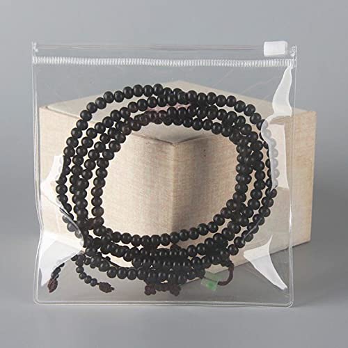 HSLFUAI 50 transparente PVP-Beutel mit Reißverschluss, quadratisch, transparent, mit Reißverschluss, Schmuckbeutel, Ohrring-/Armband-Aufbewahrung, Organizer (15 x 15 cm) von HSLFUAI