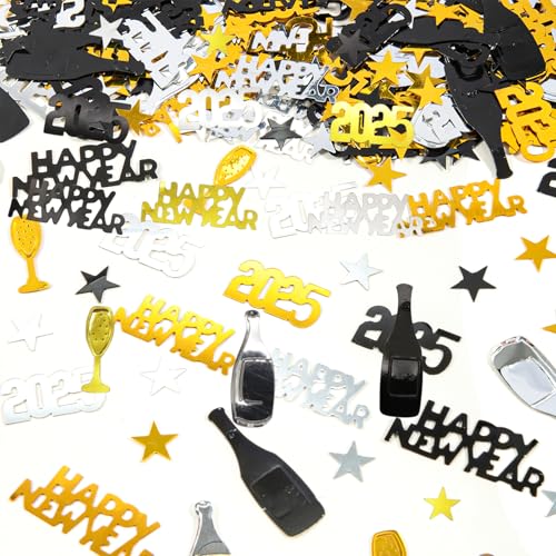 30g Happy New Year Konfetti Tischdeko, Silvesterpartydeko Accessoire, Konfetti Silvester Deko, Silver Gold Black Star Confetti 2025 Number Confetti, Neujahrsdeko Konfetti, Happy New Year 2025 Deko 30g Happy New Year Konfetti Tischdeko, Silvesterpartydeko Accessoire, Konfetti Silvester Deko, Silver Gold Black Star Confetti 2025 Number Confetti, Neujahrsdeko Konfetti, Happy New Year 2025 Deko von HSLPSM