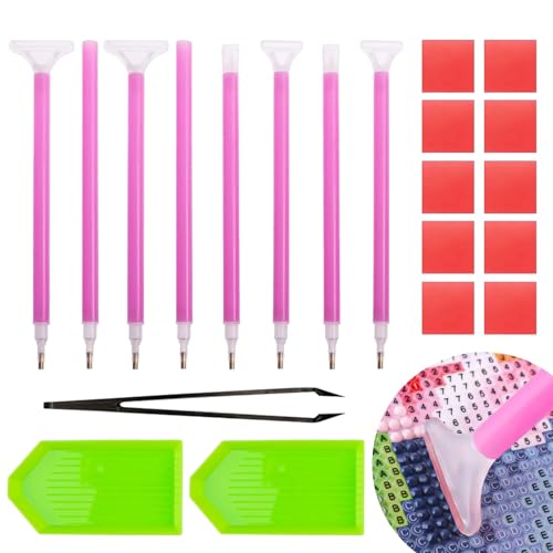 HSLPSM 21 Stück Diamond Painting Stift, Diamond Painting Zubehör Stift, diamond painting stifte, Geeignet für DIY Diamantmalerei Stickerei Nagelwerkzeug Craft Malen von HSLPSM