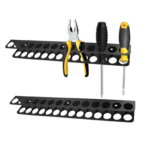 HSLXBY 2 Stück Schraubendreher-Halter, Zangenhalter Wandhalterung, 14 Löcher Werkzeug Wandhalterung, Zangenschlüssel Organizer, Schraubendreher-Organizer für Garagen, Werkstätten und Werkbänke HSLXBY 2 Stück Schraubendreher-Halter, Zangenhalter Wandhalterung, 14 Löcher Werkzeug Wandhalterung, Zangenschlüssel Organizer, Schraubendreher-Organizer für Garagen, Werkstätten und Werkbänke von HSLXBY