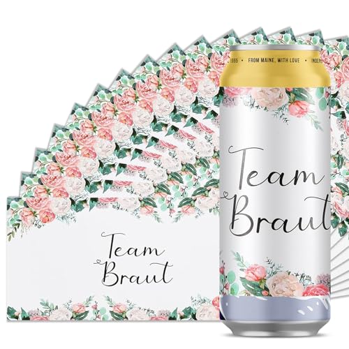 HSLXBY Prosecco Aufkleber, 15 Stück Sticker für Prosecco Dosen, Aufkleber Banderole selbstklebend, JGA Getränkedosen, Kann direkt DIY Stick auf Flaschen und Getränke (8.3in*3.9in) von HSLXBY