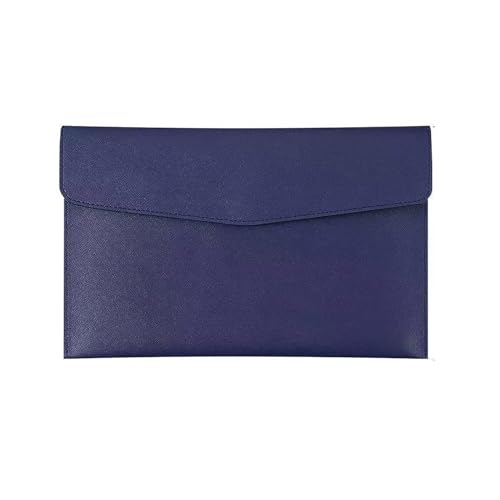 Dokumententasche,Aktentasche,Dateipaket A4, B5, A5, A6,Portfolio,Geschäftsdokumententasche,Hohe Kapazität,Wasserdicht und feuchtigkeitsbeständig,Aus Leder gemacht (Blau, A6) von HSNAXingLife