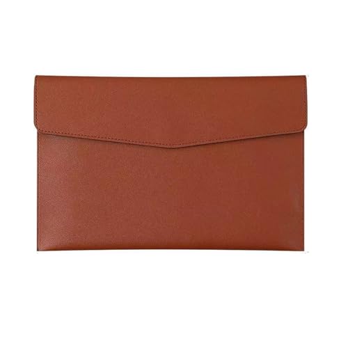 Dokumententasche,Aktentasche,Dateipaket A4, B5, A5, A6,Portfolio,Geschäftsdokumententasche,Hohe Kapazität,Wasserdicht und feuchtigkeitsbeständig,Aus Leder gemacht (Dunkelbraun, A6) von HSNAXingLife