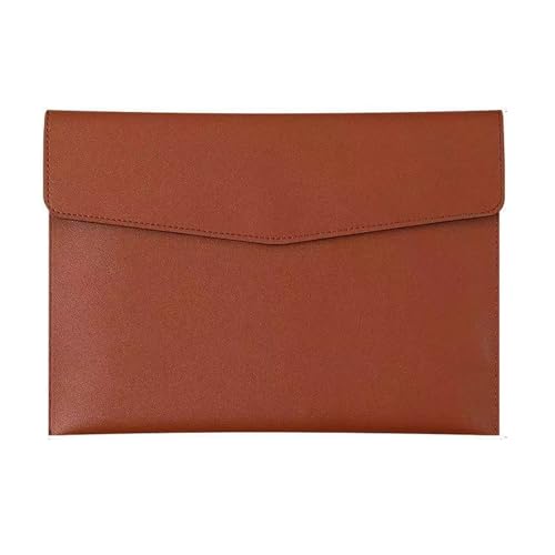 Dokumententasche,Aktentasche,Dateipaket A4, B5, A5, A6,Portfolio,Geschäftsdokumententasche,Hohe Kapazität,Wasserdicht und feuchtigkeitsbeständig,Aus Leder gemacht (Dunkelbraun, B5) von HSNAXingLife