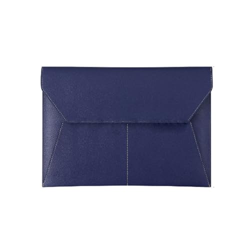 Dokumententasche A4,Geschäftsdokumententasche,Aktentasche,Dateipaket,Dokumentenpaket,Portfolio,Informationspaket,3 Einschubtaschen,PU Leder,Wasserdicht,Mode (Blau,Magnetschnalle) von HSNAXingLife