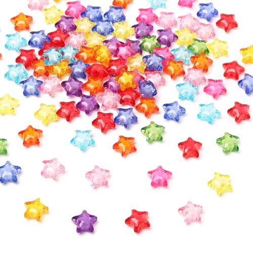 HSONAIGEE Acryl-Sternperlen, 20 mm, große Sternperlen für Armbänder, Schmuckherstellung, DIY, Halsketten, Schlüsselanhänger, Handyanhänger, 120 Stück HSONAIGEE Acryl-Sternperlen, 20 mm, große Sternperlen für Armbänder, Schmuckherstellung, DIY, Halsketten, Schlüsselanhänger, Handyanhänger, 120 Stück von HSONAIGEE
