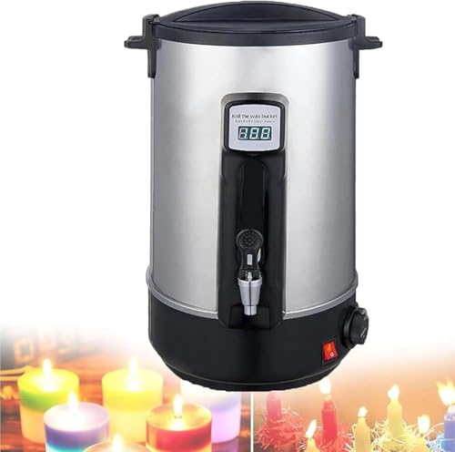 Wachsschmelzer zur Kerzenherstellung, 8 l/10 l/12 l/16 l/20 l/30 l/35 l Kerzenwachs-Schmelztiegel, professioneller elektrischer Paraffinwachserhitzer aus rostfreiem Stahl, Sojawachs-Schmelzbehälter, D Wachsschmelzer zur Kerzenherstellung, 8 l/10 l/12 l/16 l/20 l/30 l/35 l Kerzenwachs-Schmelztiegel, professioneller elektrischer Paraffinwachserhitzer aus rostfreiem Stahl, Sojawachs-Schmelzbehälter, D von HSOYGE