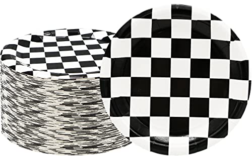 40 Stück Rennauto Geburtstag Party Supplies schwarz und weiß kariert Partyzubehör 17,8 cm kariert Pappteller, schwarz weiß Teller für Kinder Auto Sport Motto Racing Geburtstag Party Dekorationen 40 Stück Rennauto Geburtstag Party Supplies schwarz und weiß kariert Partyzubehör 17,8 cm kariert Pappteller, schwarz weiß Teller für Kinder Auto Sport Motto Racing Geburtstag Party Dekorationen von HSPAIDYP
