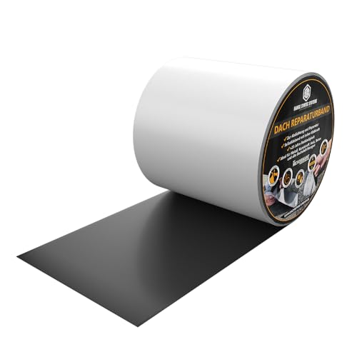 HSS® Dach Reparaturband, MicroSealant Klebstoff, effektiv, beständig und universell einsetzbar, wasserdichtes Klebeband, verbessertes Butylband, SKZ geprüft (Weiß, 300mm/5m) von HSS