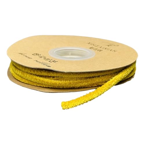 HSTWODE 1 Rolle (9,14m) 5mm Niedliche Samt-Schleifenband für Blumensträuße, Geschenkverpackung, Haarschmuck, Basteln (4#) von HSTWODE