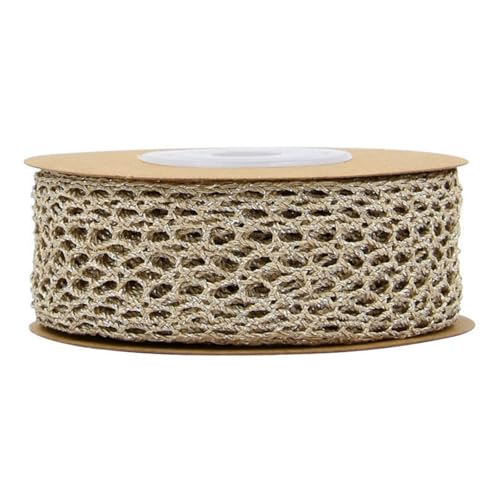 HSTWODE 1 Rolle Hohlgewebe Ripsband Polyester-Material für Diy Hochzeitsdekoration Bastelbedarf Yards für Schmuckherstellung Scrapbooking Karten (Khaki) von HSTWODE